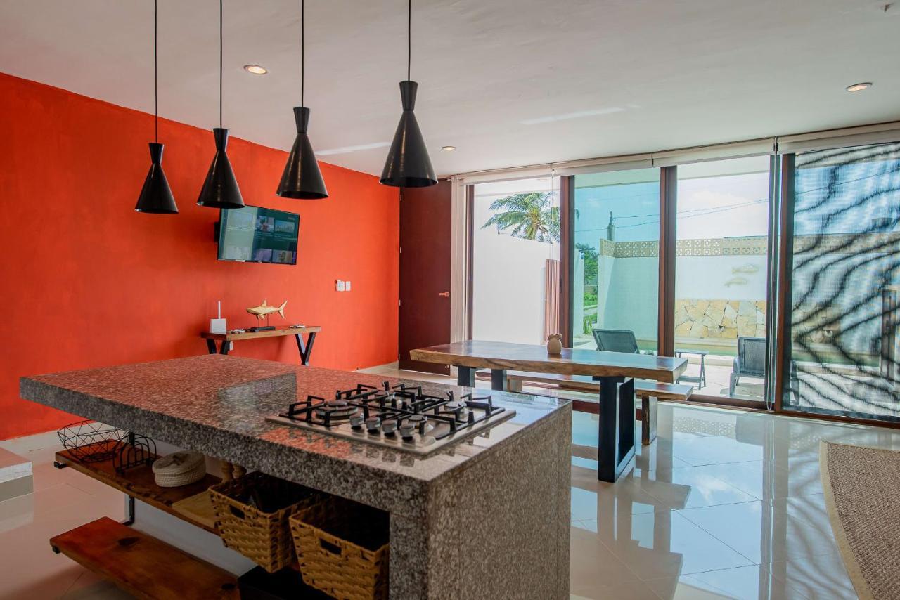97982 New Modern Villa, Private Pool, High Internet Speed, 2 Blocks From The Beach Чиксулуб Экстерьер фото